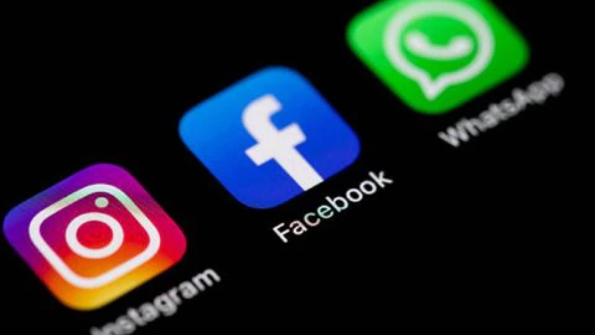 social platforms Facebook, Instagram, and Whatsapp