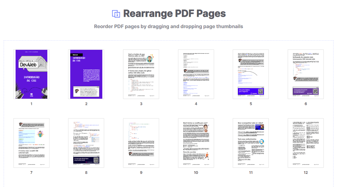 Rearrange PDF 
