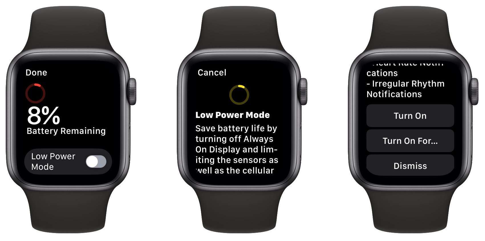 Low Power Mode on Apple Watch