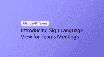 Microsoft Teams sign language