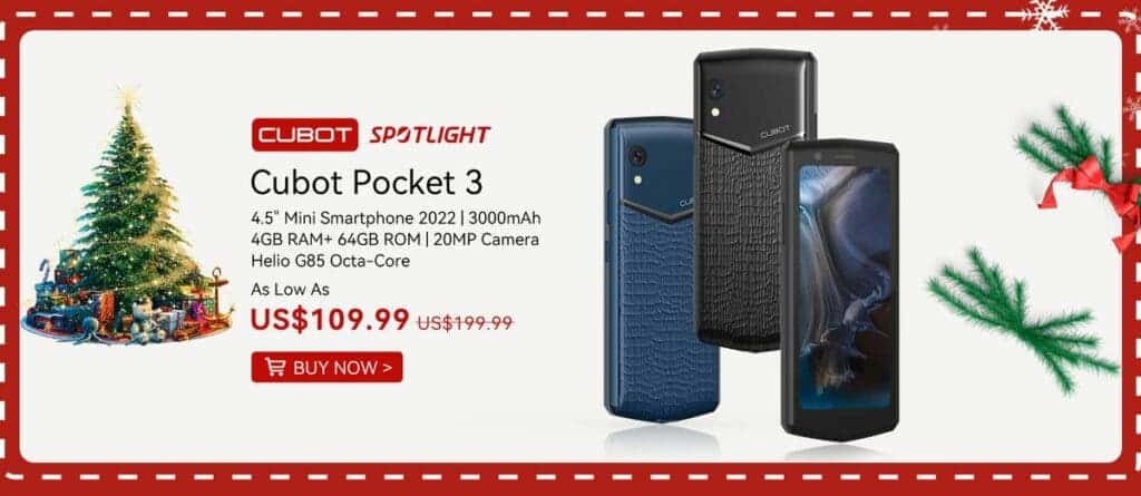 CUBOT Kingkong Mini 3-4.5 qHD+ Smartphone, 6GB and 128GB, 20MP Camera,  3000mAh Battery, Android 12, Octa Core Processor, red Color