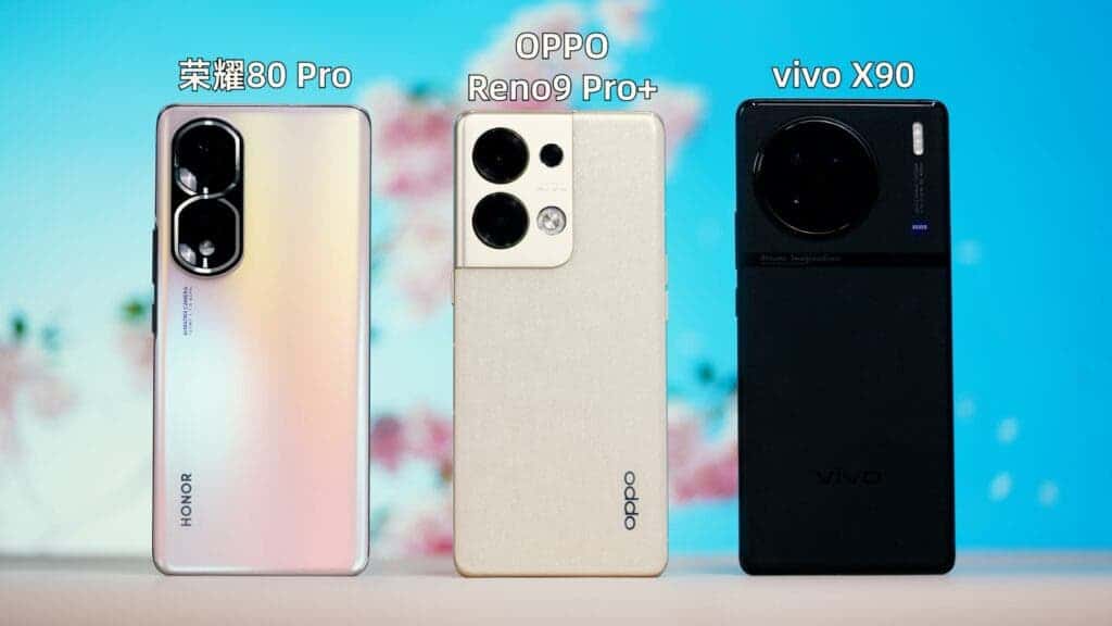 Honor 80 Pro Vs OPPO Reno9 Pro+ Vs vivo X90