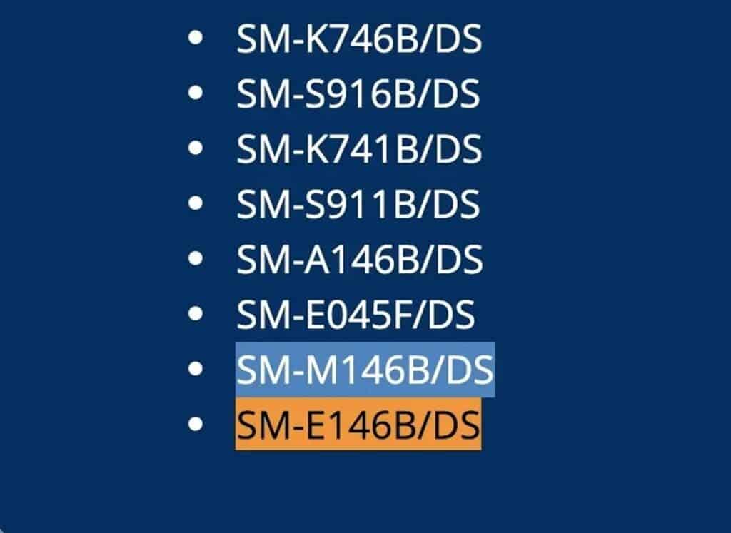 Samsung Galaxy M14 5G BIS listing