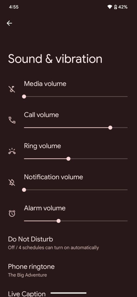 Tono de llamada y volumen de notificación separados