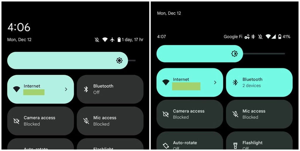 Visual Changes of New Android 13 Features