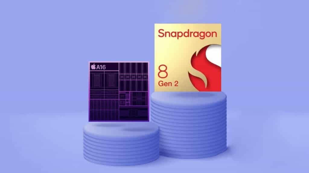 snapdragon 8 gen 2 vs Apple A16