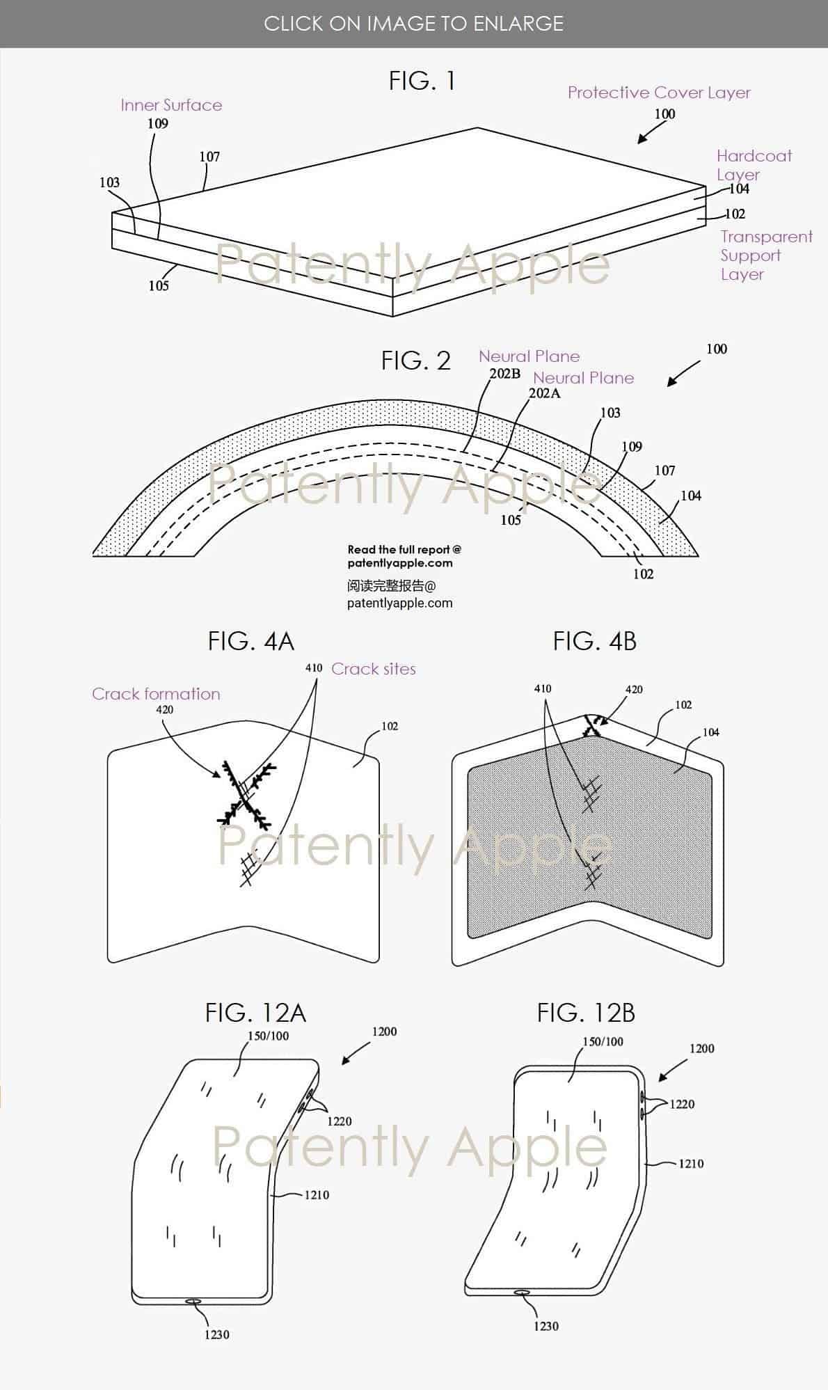 Apple folding screen smartphone patent