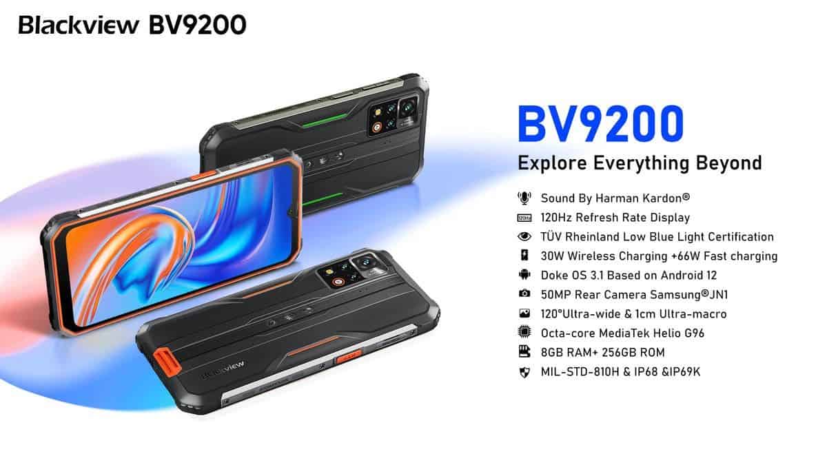 Blackview Rugged Smartphone, BV9200 14GB+256GB/1TB Rugged Phones  Unlocked(2023), 66W Fast+30W Wireless Charging, 2.4K 120Hz Display, Harman  Audio