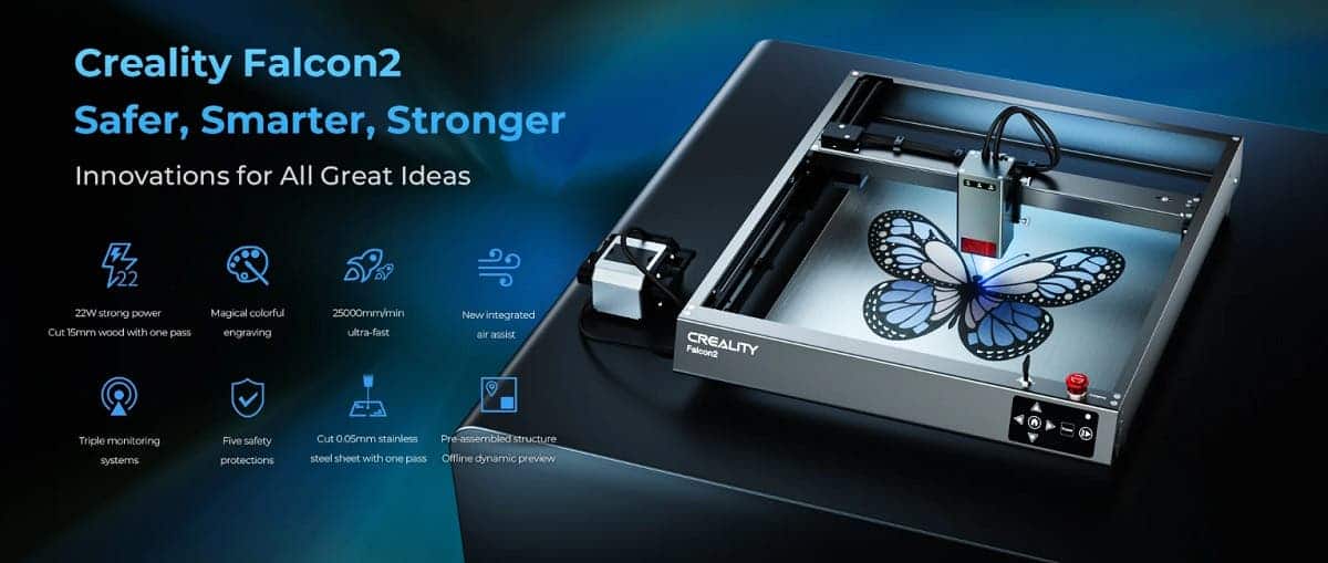 Creality Flacon 2 Pro - High Power 22W Laser Engraver