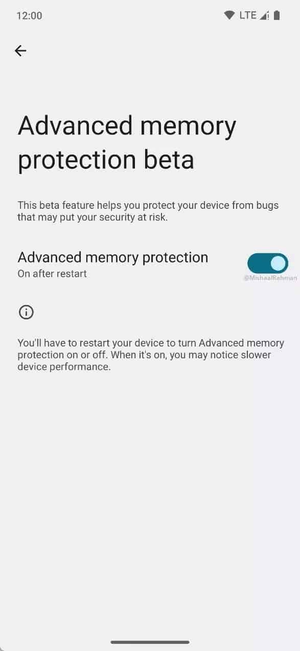 Advanced Memory Feature on Android 14