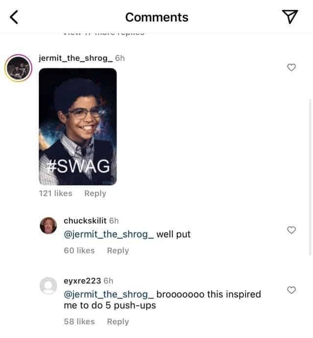 Instagram GiF comment