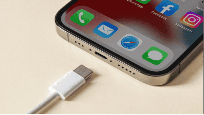USB-C port on iPhone