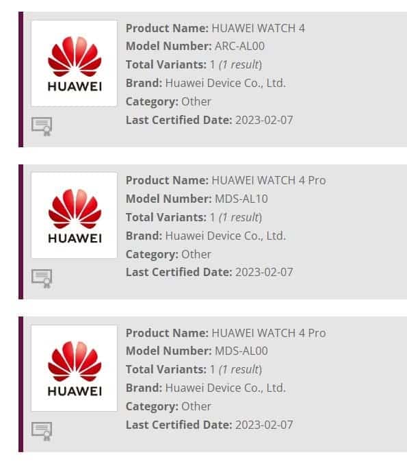 Huawei-Watch-4-certificate