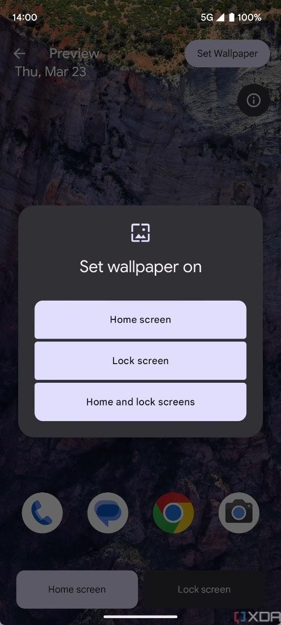 android 14 dp2 set live wallpaper