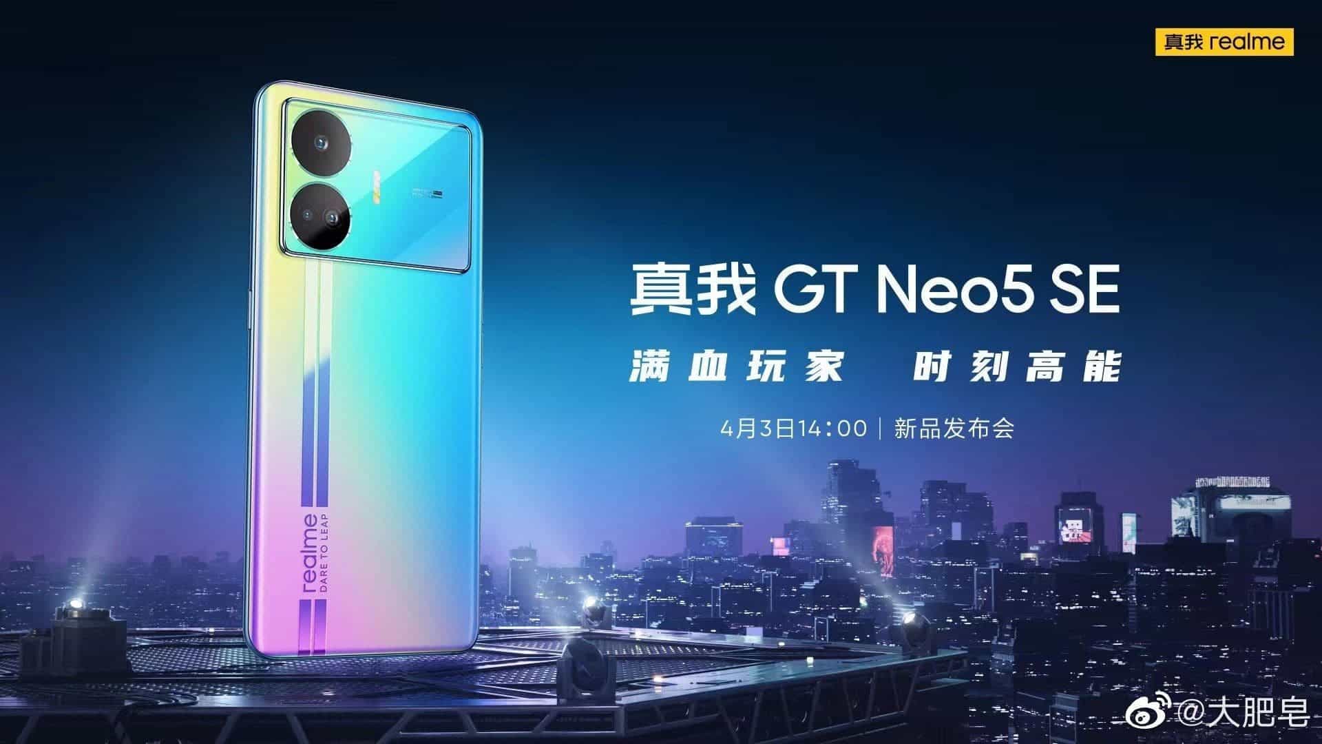Realme GT Neo5 SE 1TB version on sale for 2599 yuan ($378 