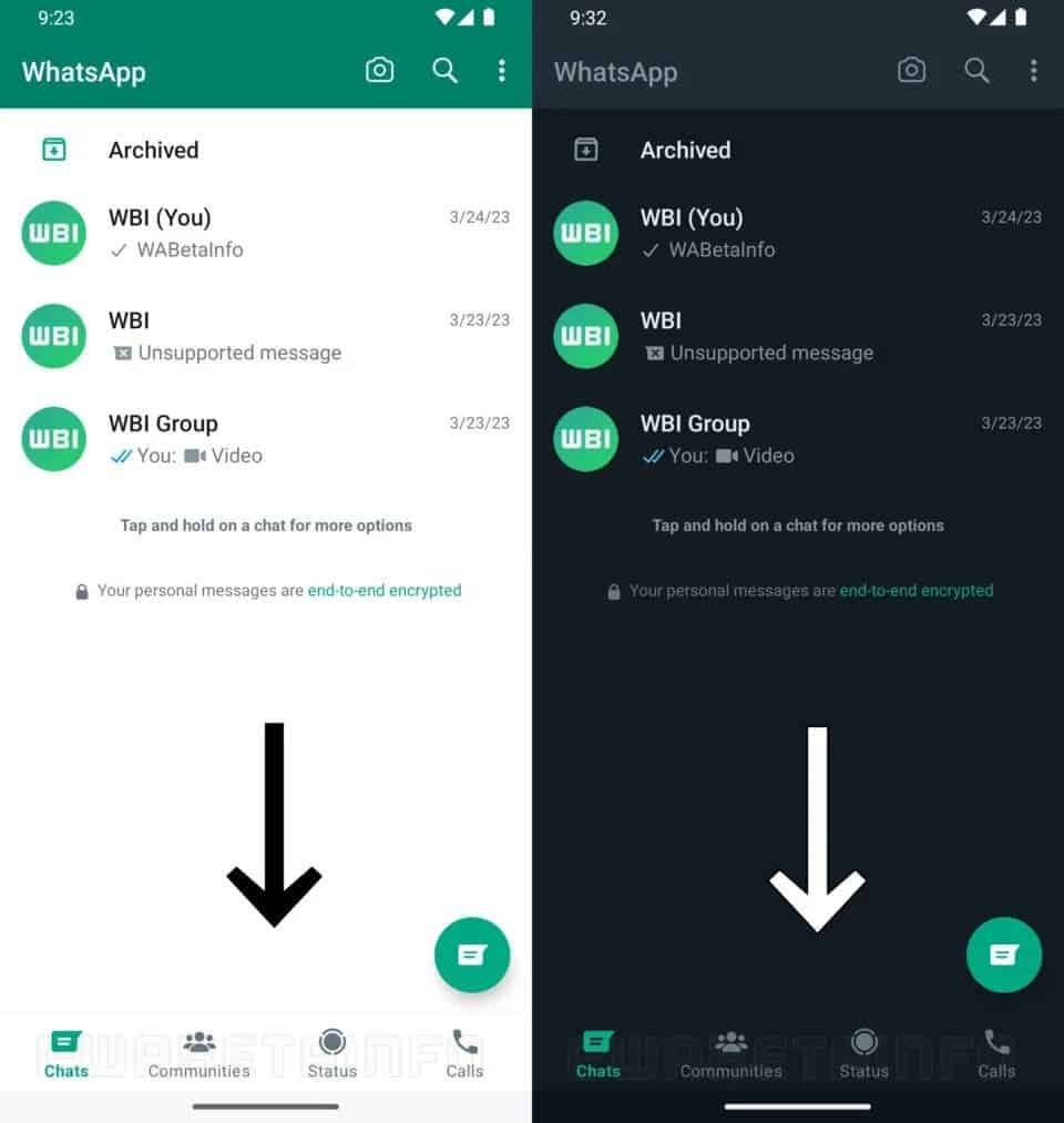 WhatsApp for Android to adopt iOSlike design in update