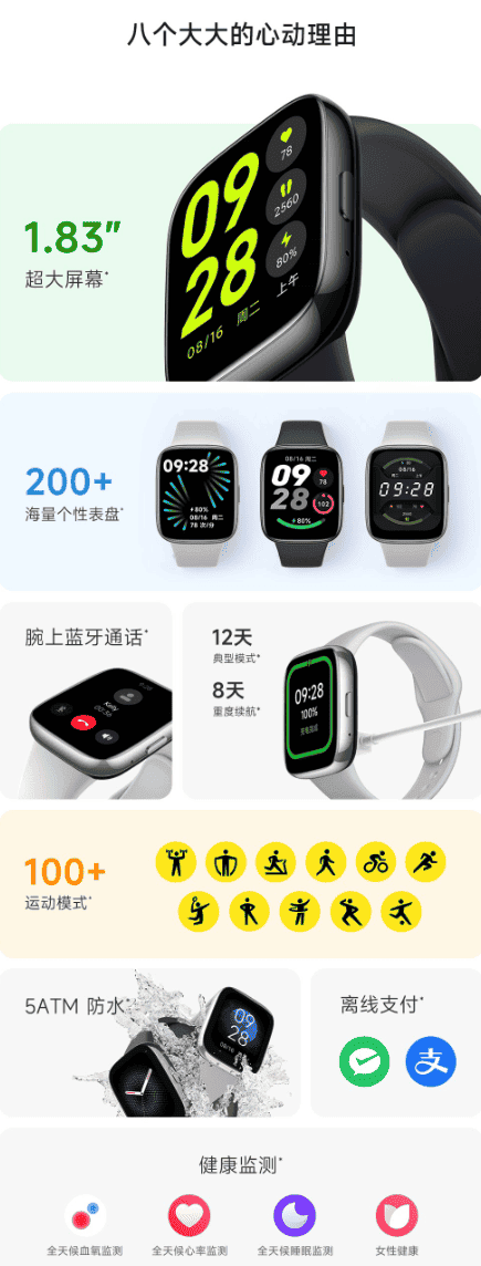 Redmi Watch 3 Lite with an Apple Watch-like 1.83 Square display unveiled -  Gizmochina
