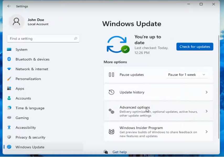 Manage Windows Update -1