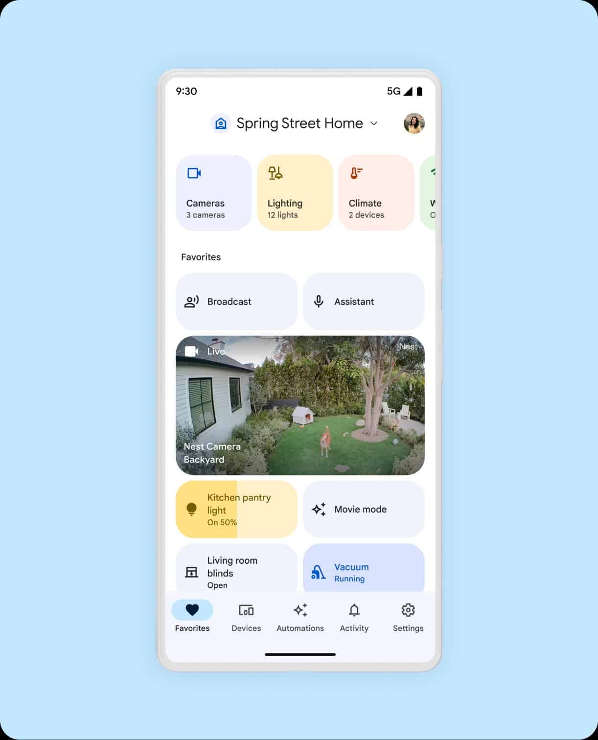Redesigned Google Home App