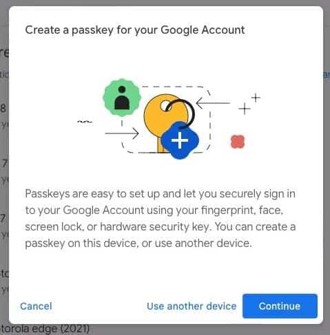 Passkey sign up