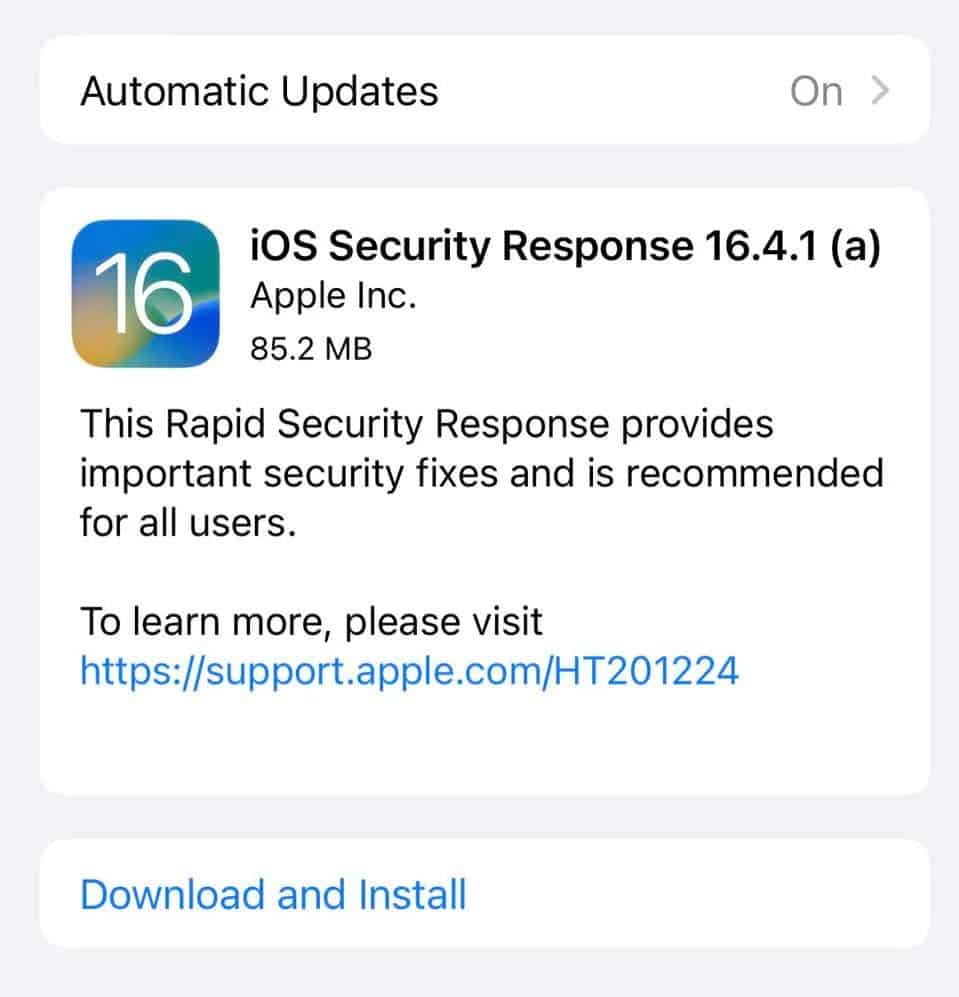 iOS 16.4.1 (a)