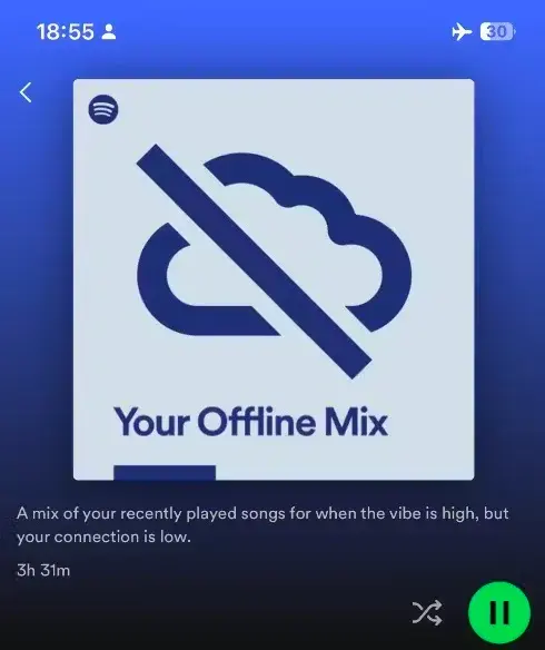 Офлайн-микс Spotify