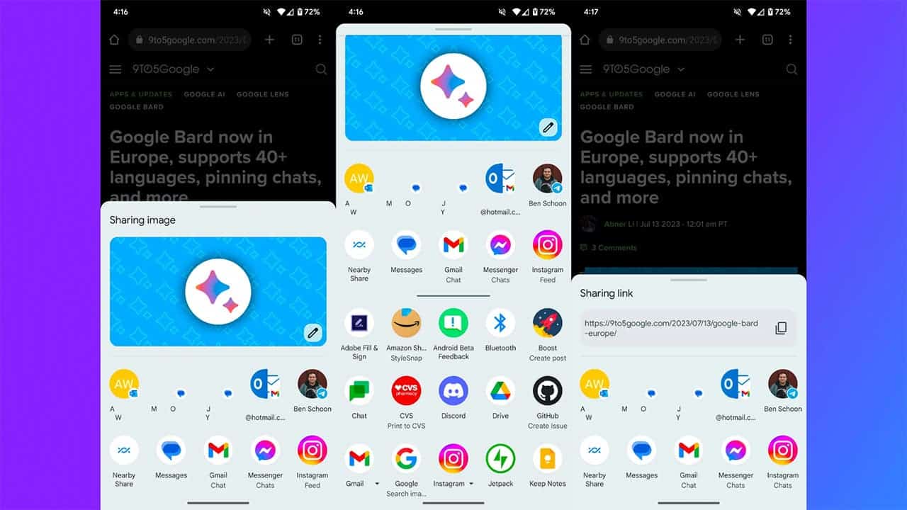 Android 14 Beta 4 New Sharing Options
