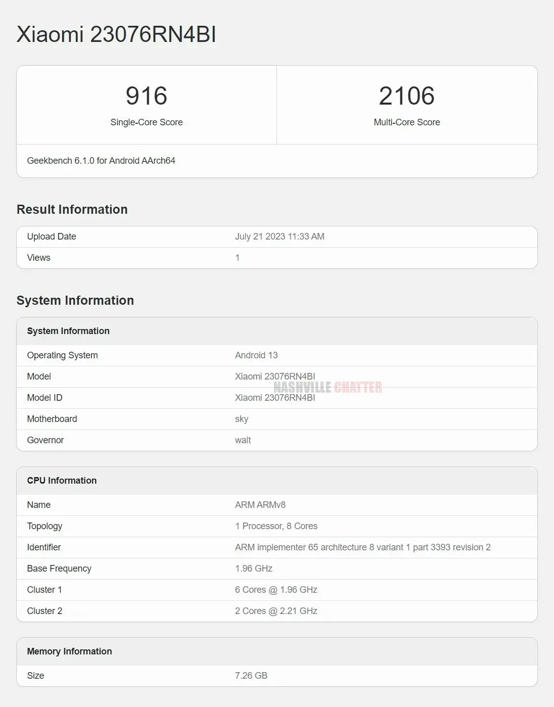 Redmi 12 5G appears on Geekbench database 
