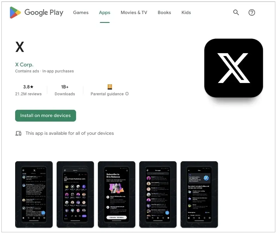 App Store X App