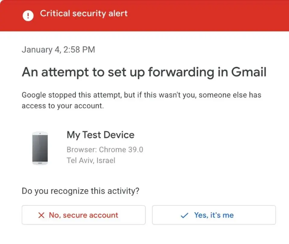 Безопасность Gmail