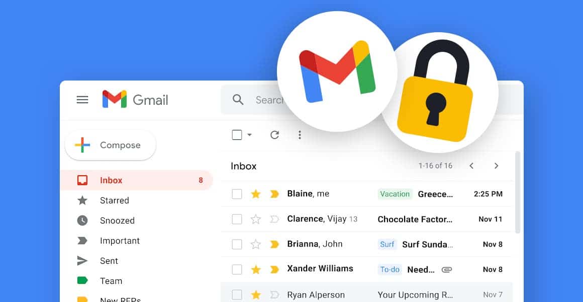 Оповещение Gmail