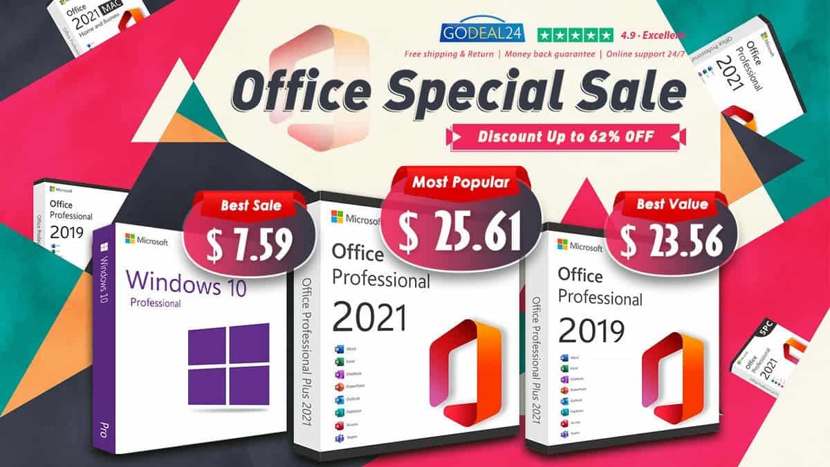 Get lifetime access to Microsoft Office 2021 for $25.61and Windows 10 Pro  for $7.59 