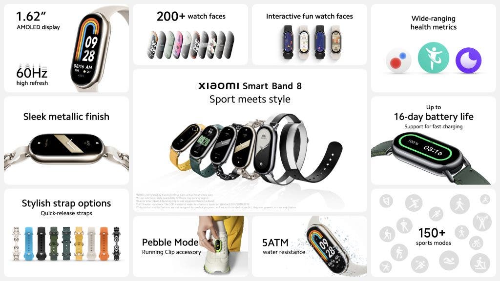 2023 Xiaomi Mi Band 8 Global Version 1.62'' Battery Life 16 Days Smart  Bracelet
