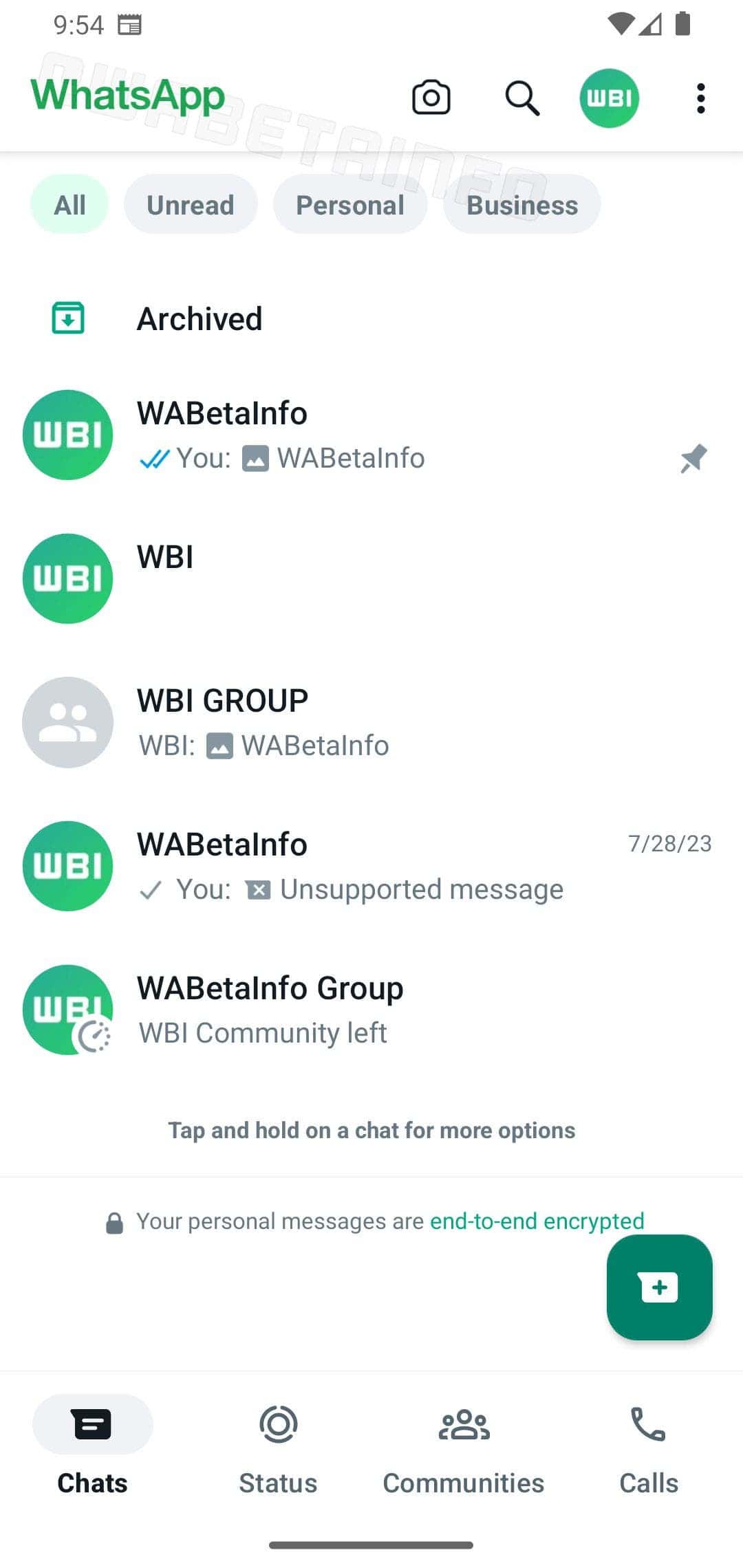 WhatsApp Interface