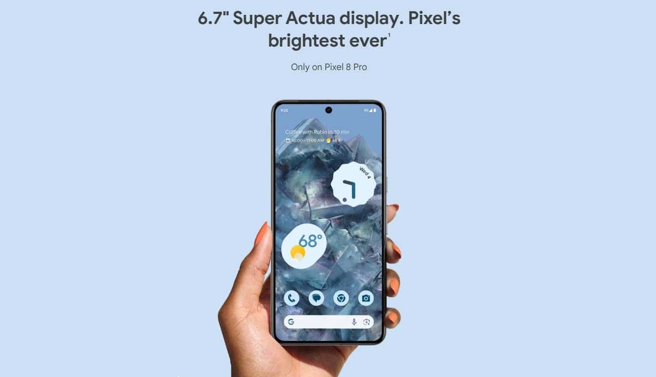 Google Pixel 8 Pro Screen
