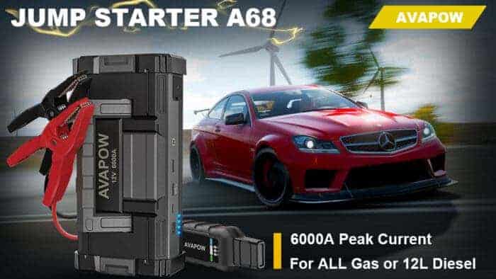  AVAPOW 6000A Car Battery Jump Starter(for All Gas or