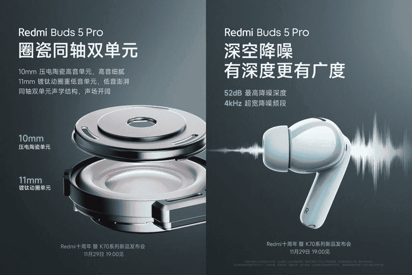Xiaomi Redmi Buds 5 Pro start with dual drivers, LHDC 5.0 support and ANC  improvements -  News