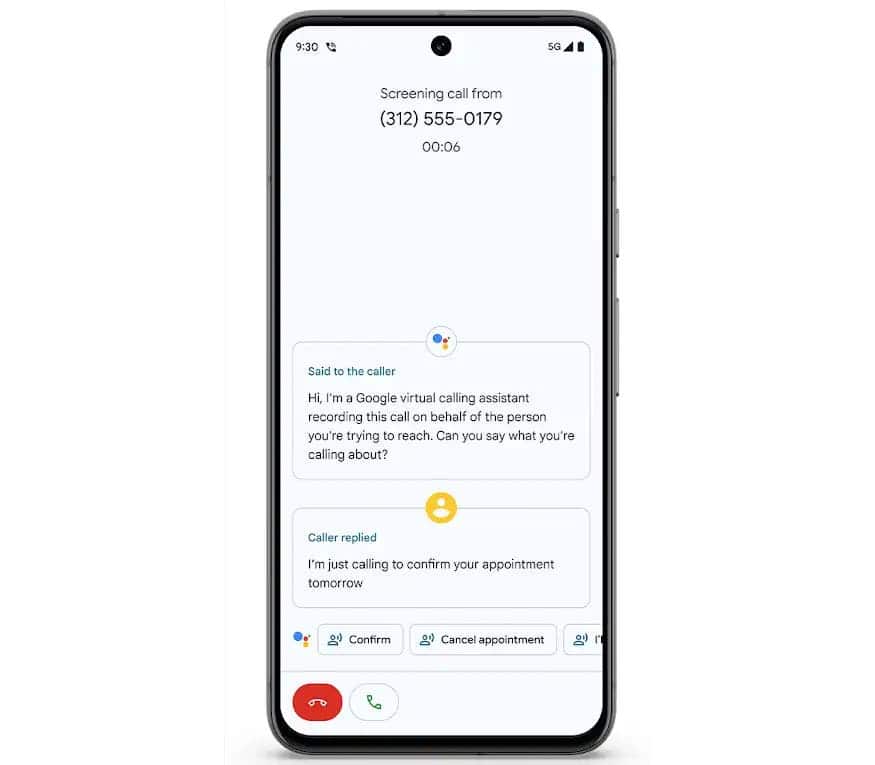 Call Screen on Google Pixel 8 Pro