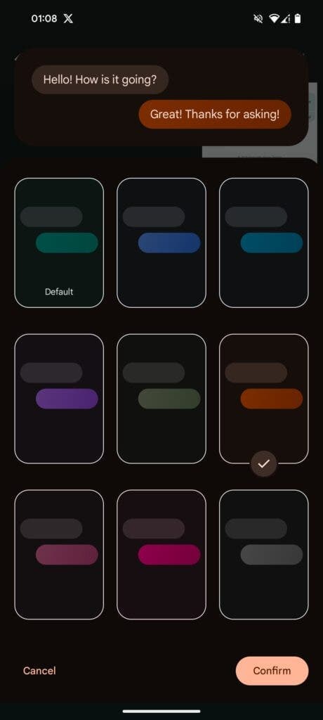 Color Options on Google Update