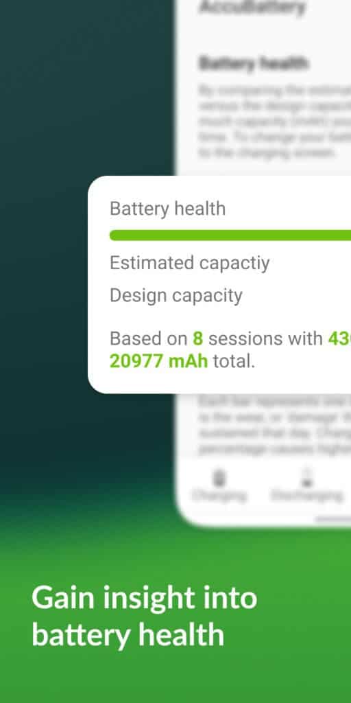 Accubattery for Checking battery health on Android