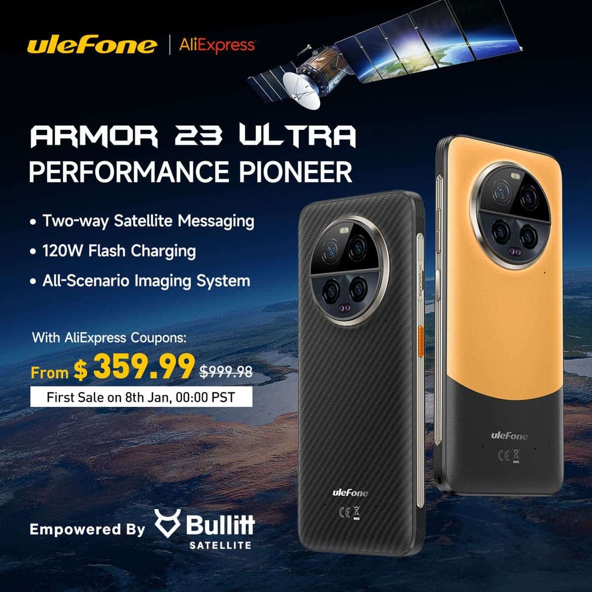 Ulefone Armor 23 Ultra launched with titanium frame, satellite