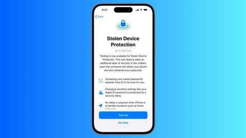 Stolen Device Protection on iPhone