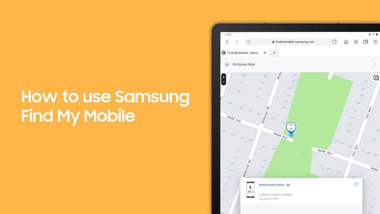 Using Samsung Find my Mobile