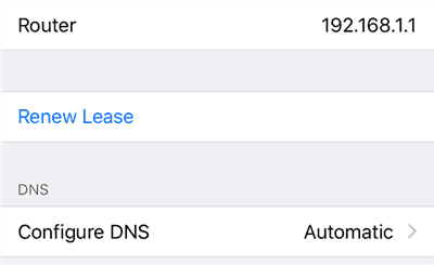 Configuring DNS on locked iCloud