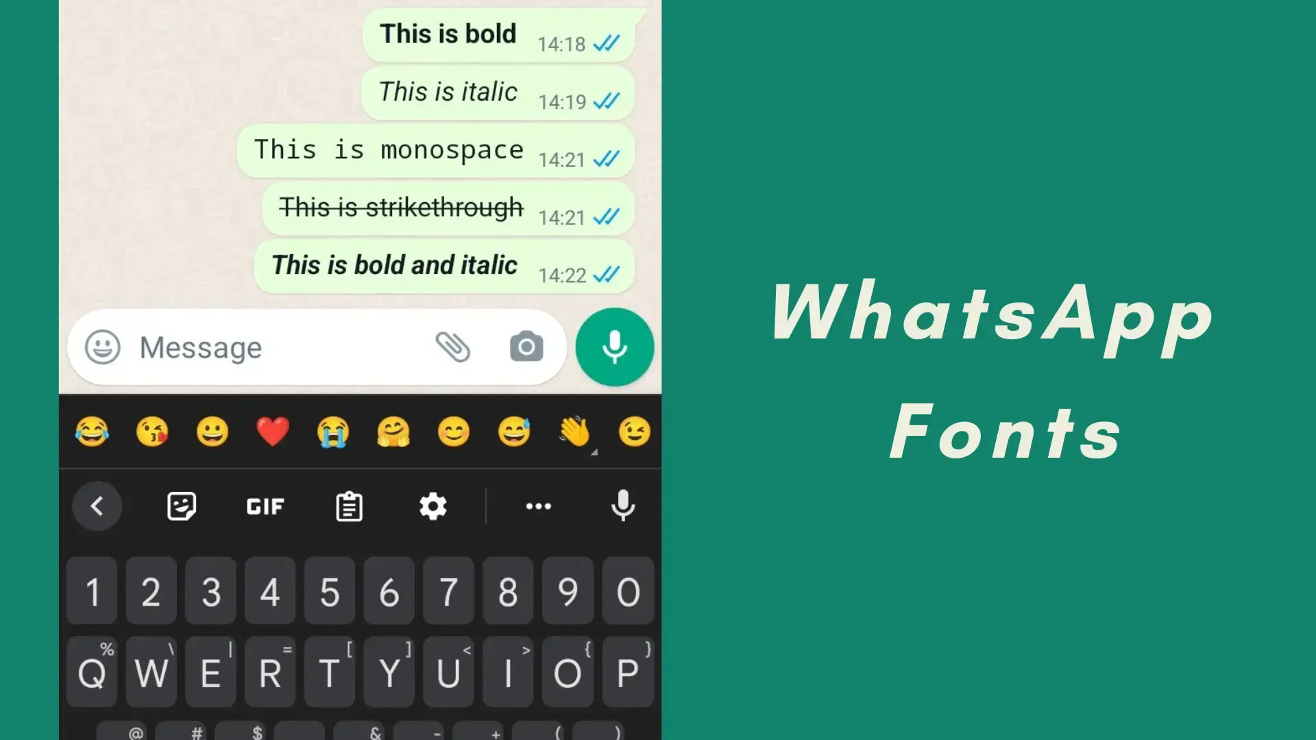 Format text in WhatsApp