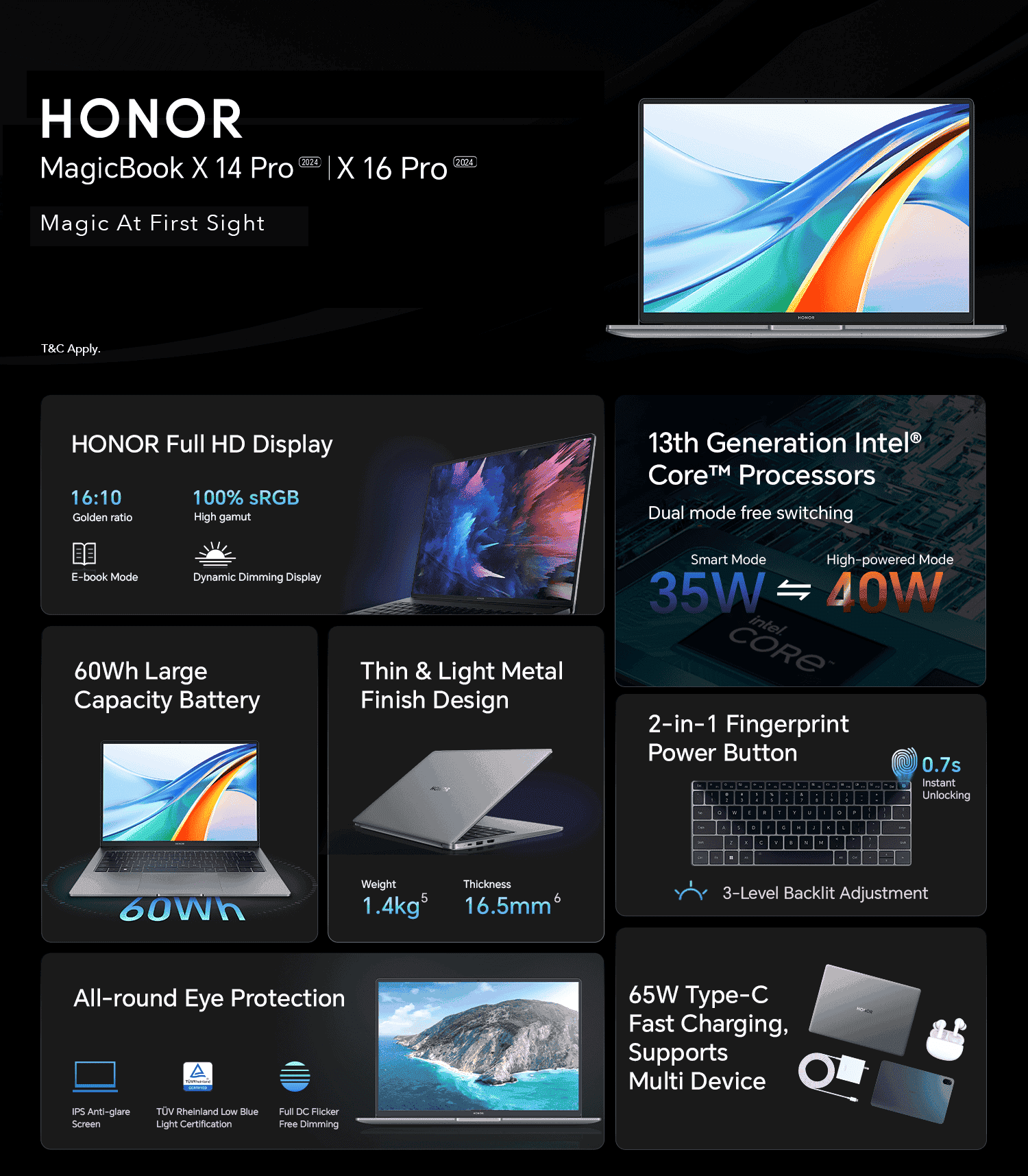 HONOR MagicBook X 14 and X 16 Pro Highlights