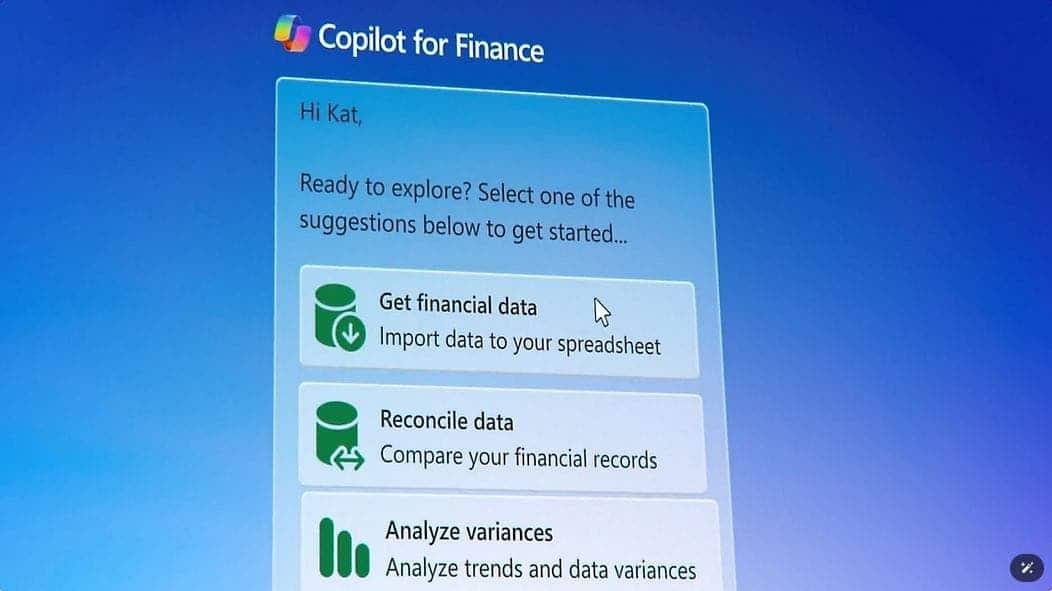 Microsoft Copilot for Finance a