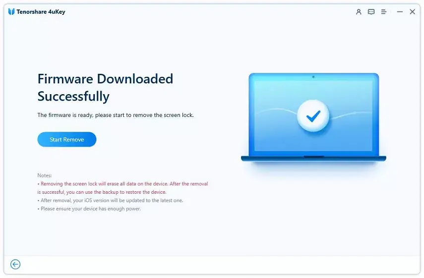Download firmware to remove Screen lock