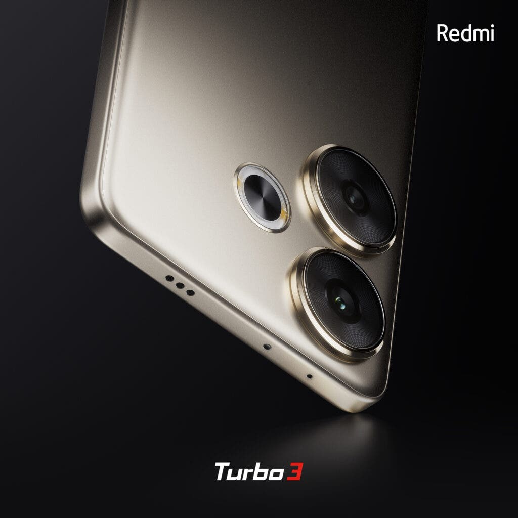 Redmi Turbo 3 back and top