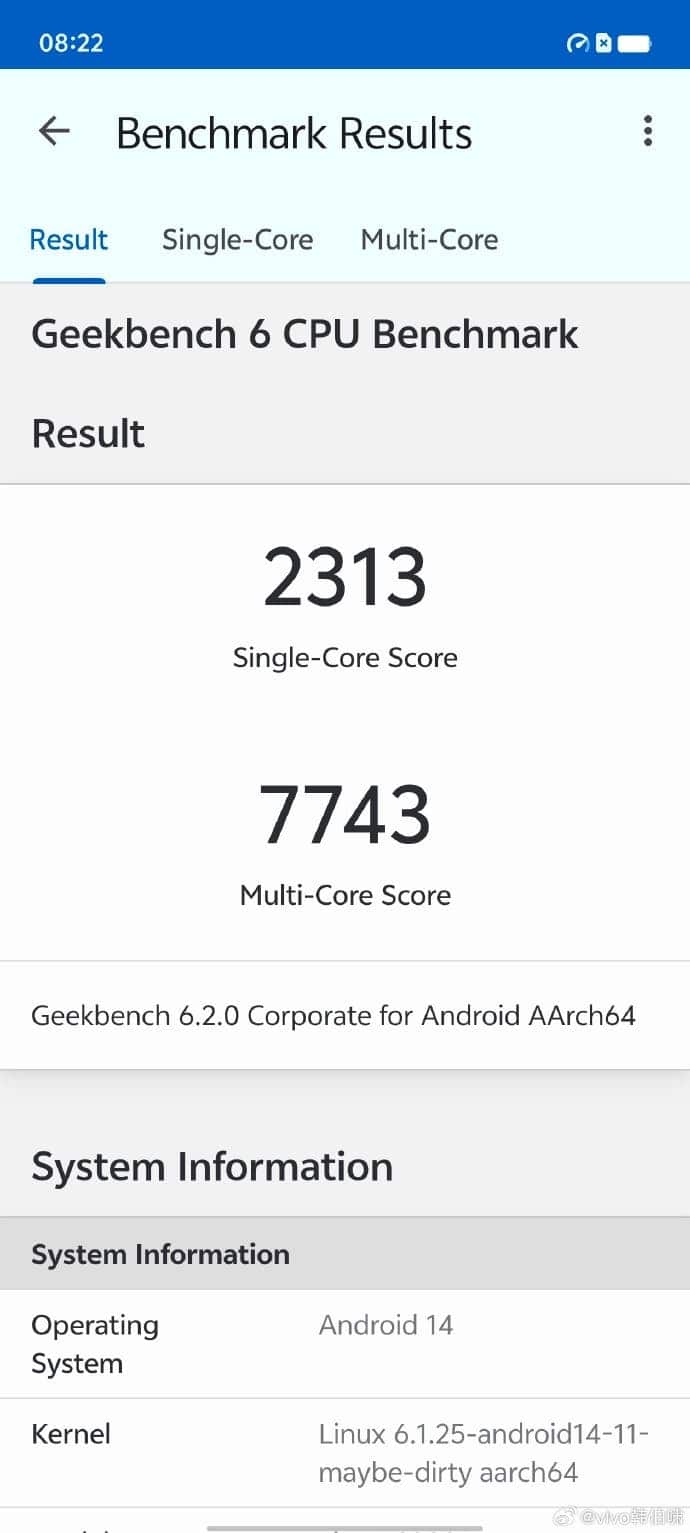 Vivo X100s benchmark score revealed: over 2.3 million in AnTuTu